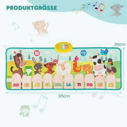 Kids Piano Mat with 10 Animal Sounds & 10 Songs