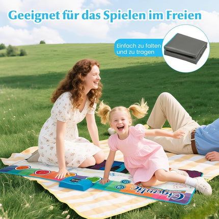 Kids Piano Mat with 8 Instrument Sounds, 24 Keys, 181x73 cm