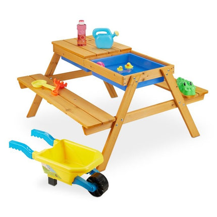 Kids' Picnic Table with Benches in White