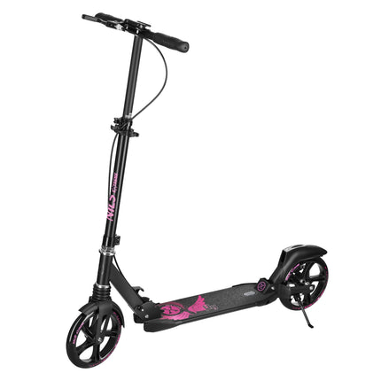 Kids' Pink Scooter with 200mm Wheels, Dual Brakes