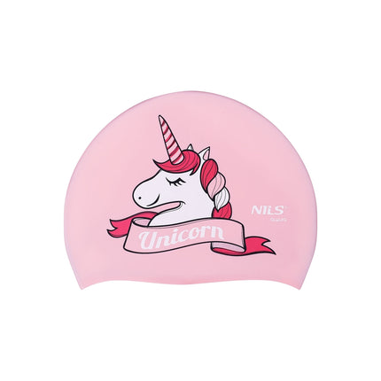 Kids Pink Swimming Cap – Unicorn Design