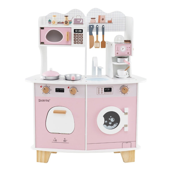 Kids Play Kitchen Set with Accessories – Coffee Maker, Microwave, Oven