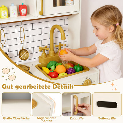 Kids Play Kitchen Set with Light and Sound Effects