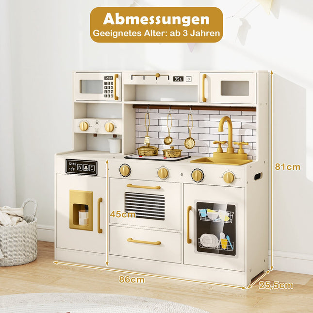 Kids Play Kitchen Set with Light and Sound Effects