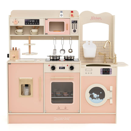 Kids Play Kitchen with Light & Sound, Pink, Ages 3+