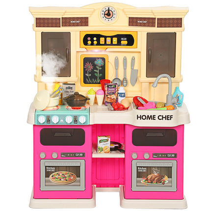 Kids Play Kitchen with Water, 85-Piece Set, Lights & Sounds