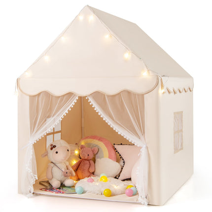 Kids Play Tent with Star Lights, Windows, and Mat