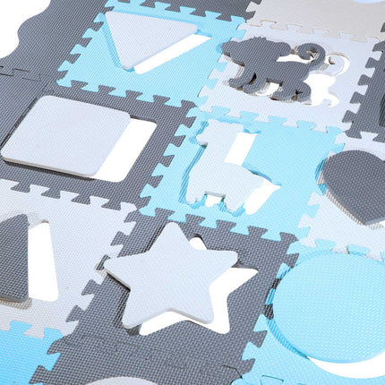 Kids' Playpen Puzzle Mat, Mint, 36 Pieces, 140x140 cm