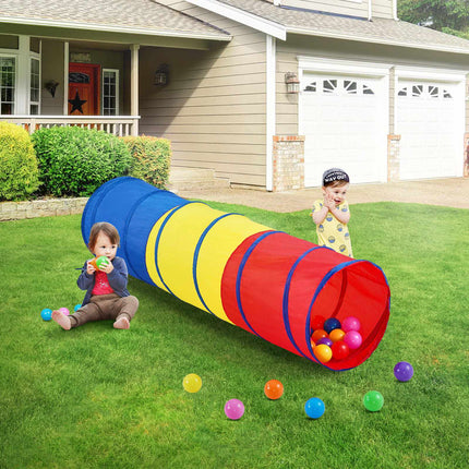 Kids Pop-Up Crawl Play Tunnel, Collapsible Indoor/Outdoor
