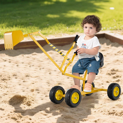 Kids Ride-On Sand Digger, 360 Rotating, 2-Hand Controls