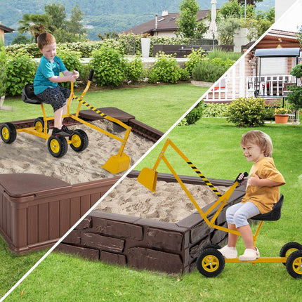 Kids Ride-On Sand Digger, 360 Rotating, 2-Hand Controls