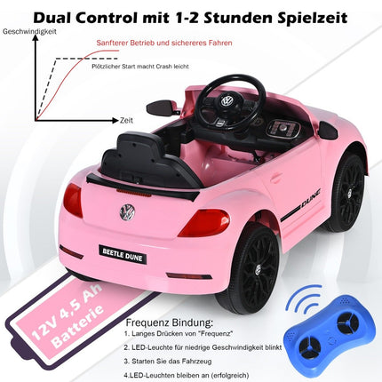 Kids Ride-On VW Beetle Car with Music & Remote Control