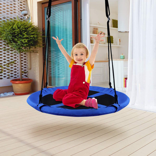 Kids Round Nest Swing, 100 cm, Adjustable Rope, 150 kg Capacity