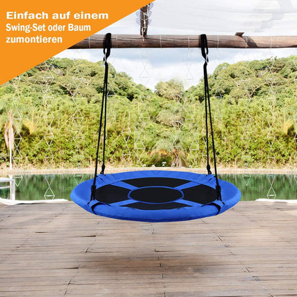 Kids Round Nest Swing, 100 cm, Adjustable Rope, 150 kg Capacity