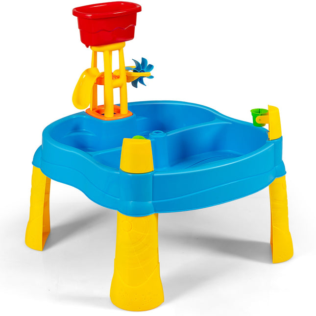 Kids Sand and Water Table, 18-Piece Set, Drain Plug