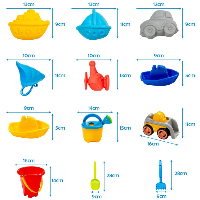 Kids Sand and Water Table, 18-Piece Set, Drain Plug