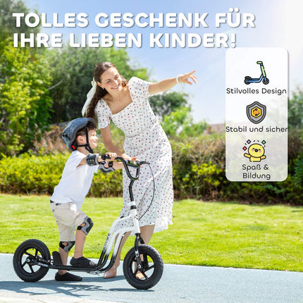 Kids Scooter, Adjustable Handlebar, Large Wheels, Ages 5-12