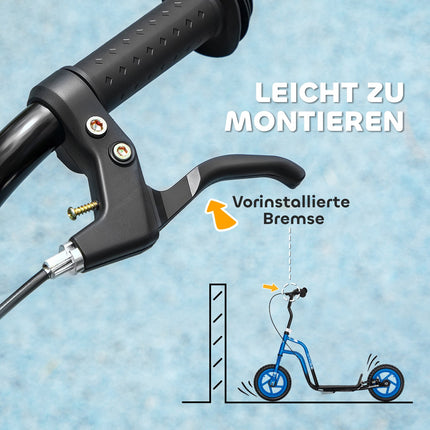 Kids Scooter, Adjustable Handlebar, Large Wheels, Blue