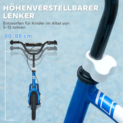 Kids Scooter, Adjustable Handlebar, Large Wheels, Blue
