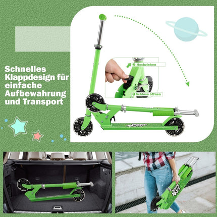 Kids Scooter with LED Wheels, Foldable, Adjustable Handlebar
