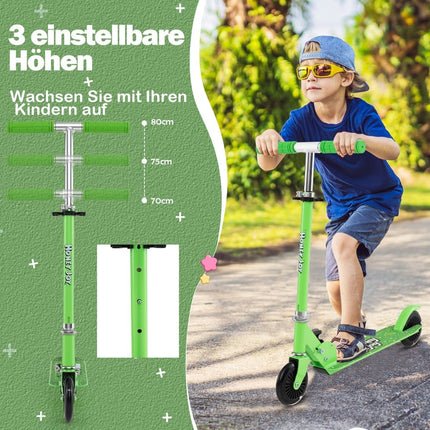 Kids Scooter with LED Wheels, Foldable, Adjustable Handlebar