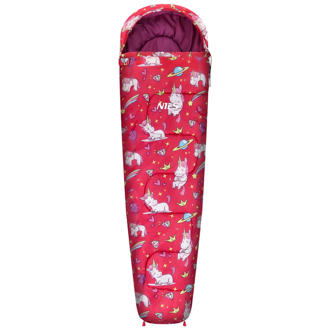 Kids Sleeping Bag With Backpack, Unicorn Print, 170x60cm