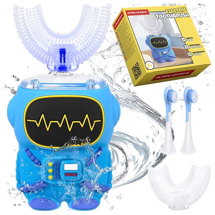Kids Sonic Electric Toothbrush Robot with 5 Modes, 2-Minute Timer, USB, IP64