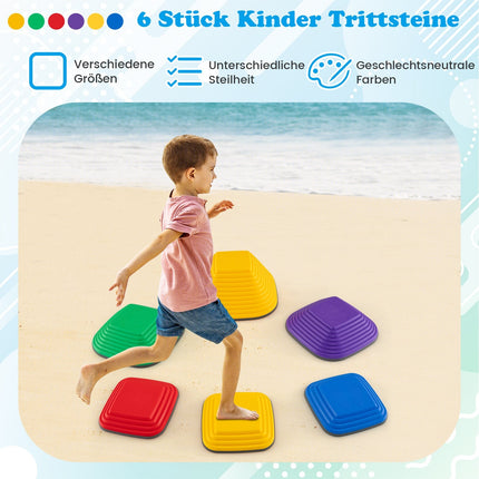 Kids Stepping Stones Set, Non-Slip, Supports Up to 80kg