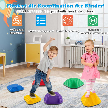 Kids Stepping Stones Set, Non-Slip, Supports Up to 80kg