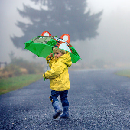Kids Stick Umbrella, Jungle Design, Monkey & Tiger