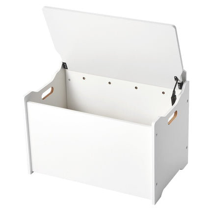 Kids Storage Bench Toy Chest with Backrest, Safety Hinge