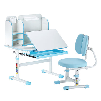 Kids Study Desk and Chair Set – Adjustable, Tilting, Drawer