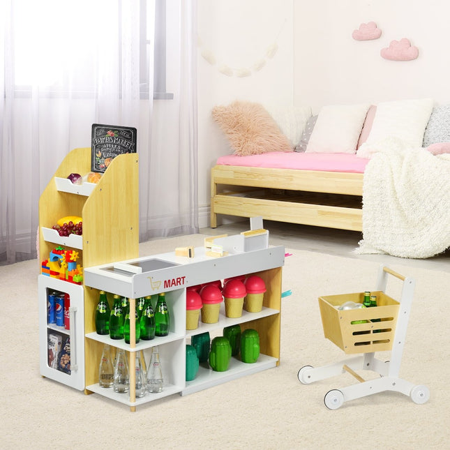Kids' Supermarket Playset with Cart and Cash Register