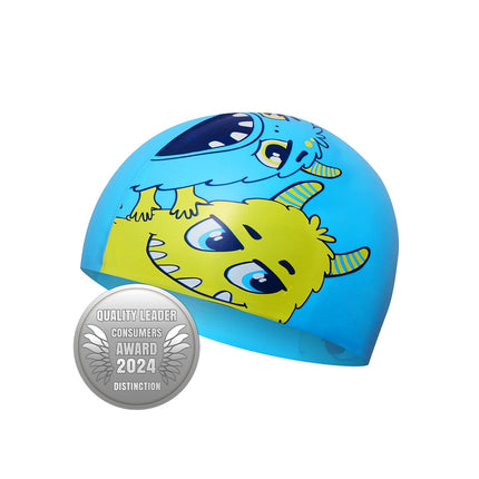 Kids Swimming Cap, Blue – Comfortable, Durable Silicone