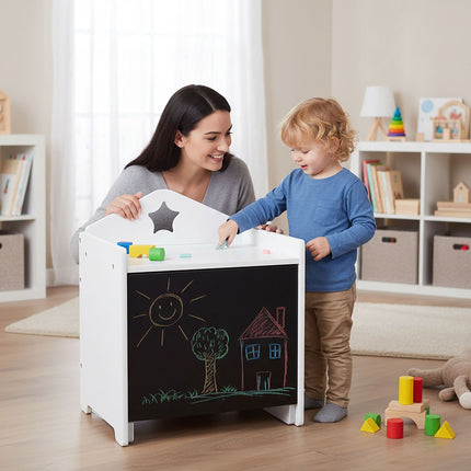 Kids Table & Chair Set with Chalkboard Surface