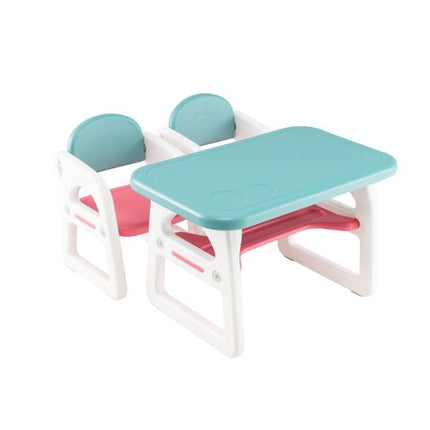 Kids Table and Chair Set, 3-Piece, Storage Shelf, Ages 1-5