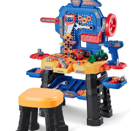 Kids Tool Workbench Set, 181-Piece, Electric Drill, 3+