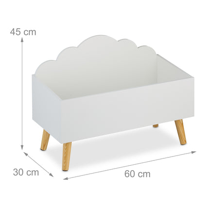 Kids' Toy Storage Box – Cloud Design, Spacious and Accessible
