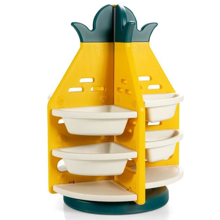 Kids Toy Storage Organizer – 360 Rotating, 8 Bins