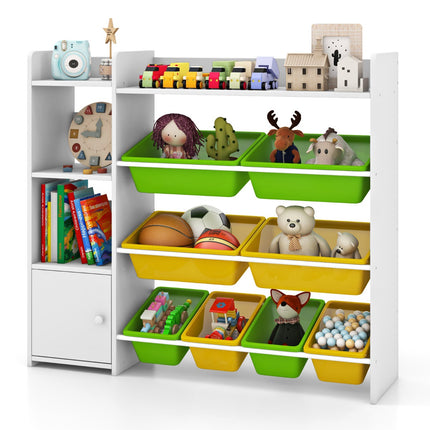 Kids Toy Storage Organizer, 8 Bins, Shelves, Cabinet