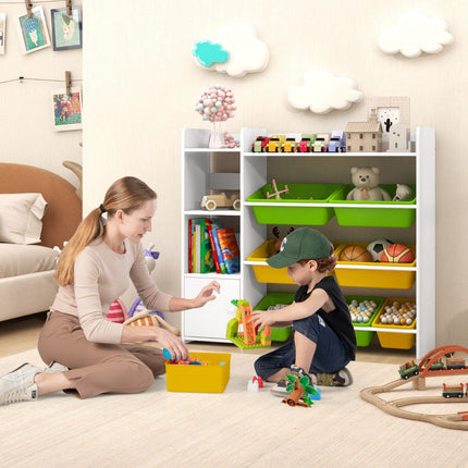 Kids Toy Storage Organizer, 8 Bins, Shelves, Cabinet