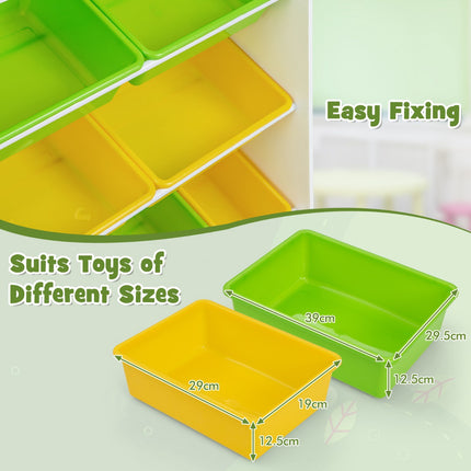 Kids Toy Storage Organizer, 8 Bins, Shelves, Cabinet