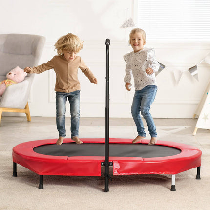 Kids Trampoline 56x36 Inch, Foldable with Handlebar