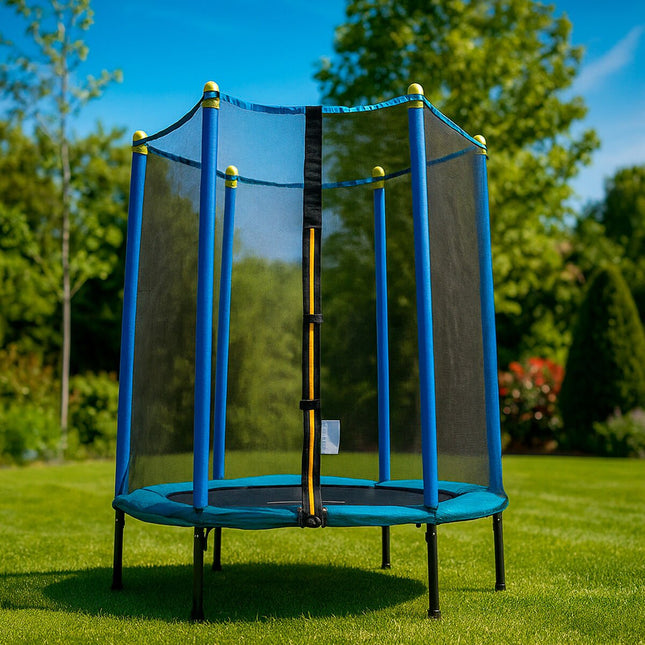 Kids Trampoline with Safety Net, 140 cm Diameter