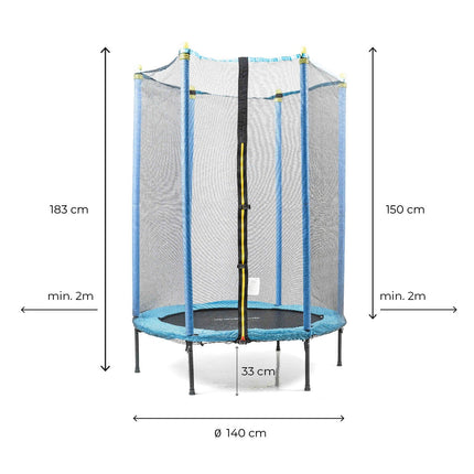 Kids Trampoline with Safety Net, 140 cm Diameter