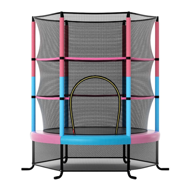 Kids' Trampoline with Safety Net, Pink, 135kg Capacity