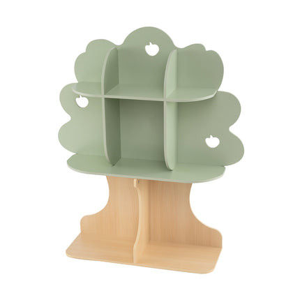 Kids Tree Bookshelf, 45-Inch Tall, 8-Cubby, Green