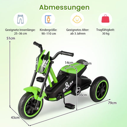Kids' Tricycle with Non-Slip Pedals and Durable Wheels