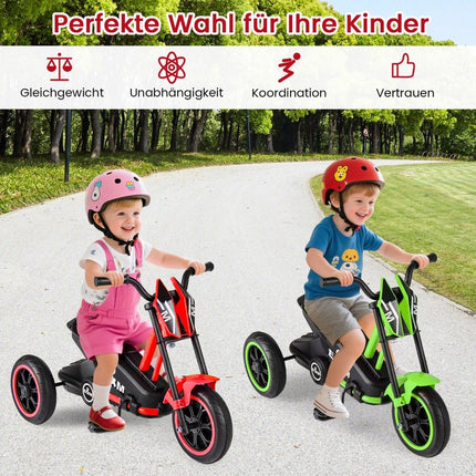 Kids' Tricycle with Pedals, Red, Ages 3+