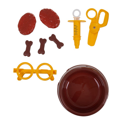 Kids Vet Play Set with Carrier, Plush Dog & Tools
